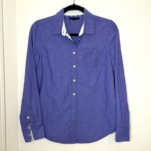 Tommy Hilfiger long sleeve women’s shirt in blue size M.